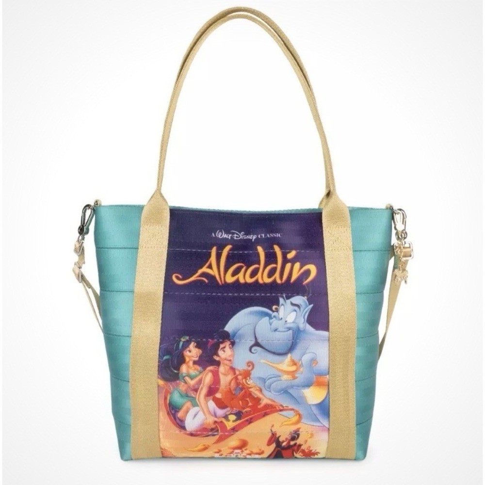 *NEW WITH TAGS*  Disney Aladdin Large Poster Tote by Harveys Made In USA HTF